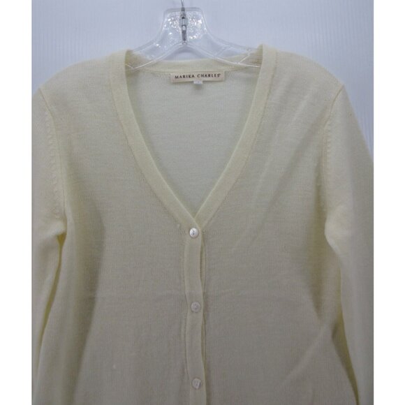 Marika Charles Sweater 1 Cardigan Button Down V-Neck Knit Small - Picture 2 of 9